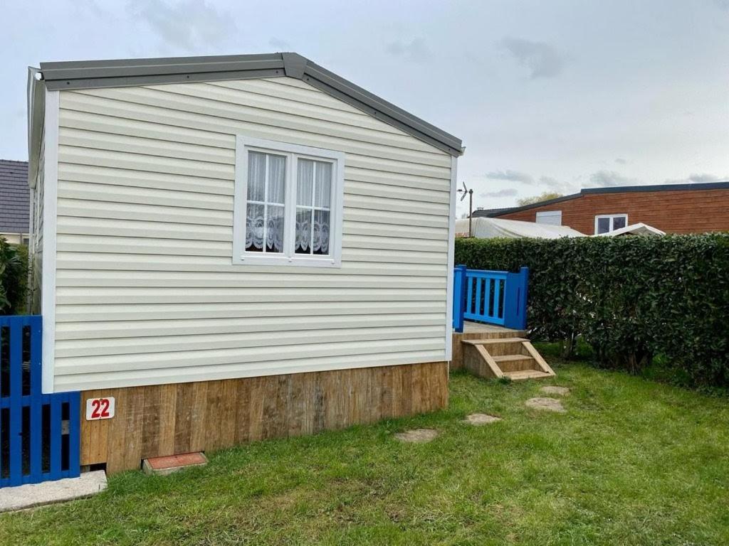 Mobilhome Emplacement 21 Biville-sur-Mer Bagian luar foto